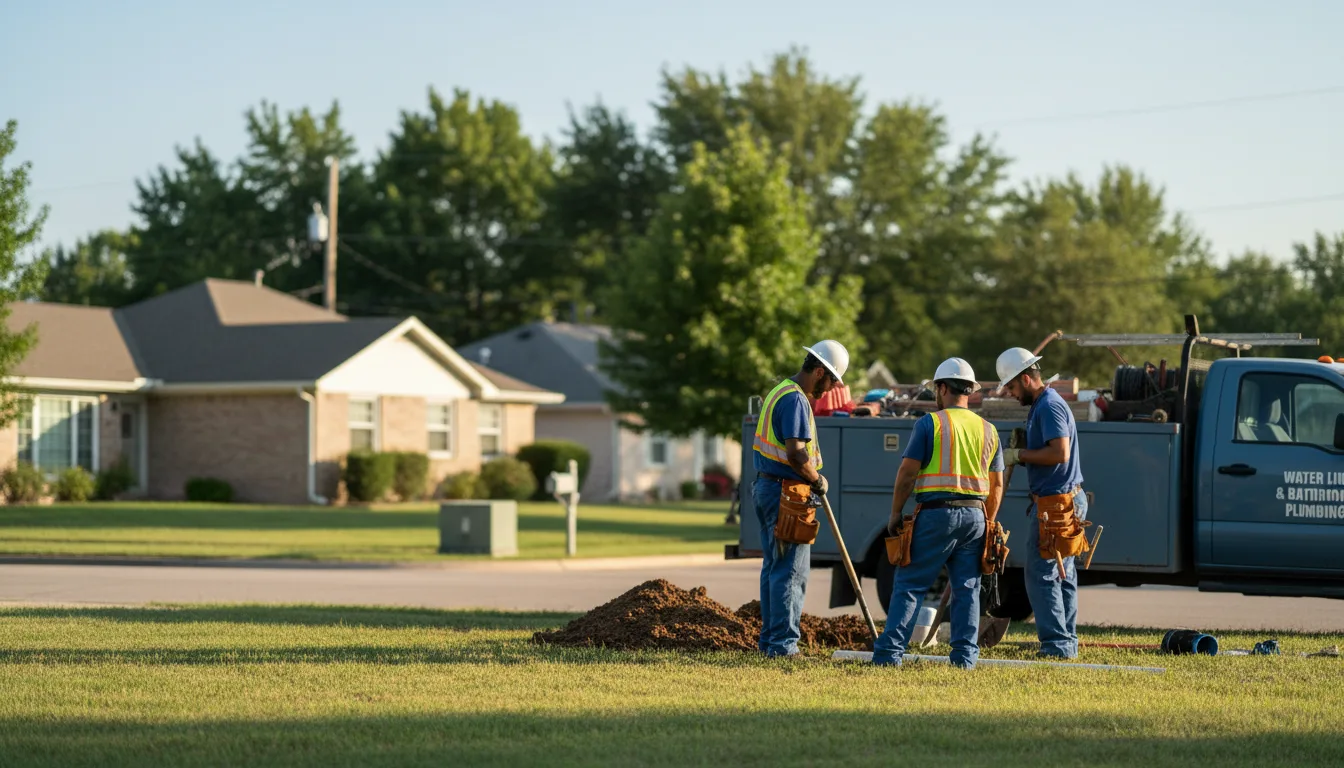Residential water line and bathroom plumbing service in Indian Head, PA